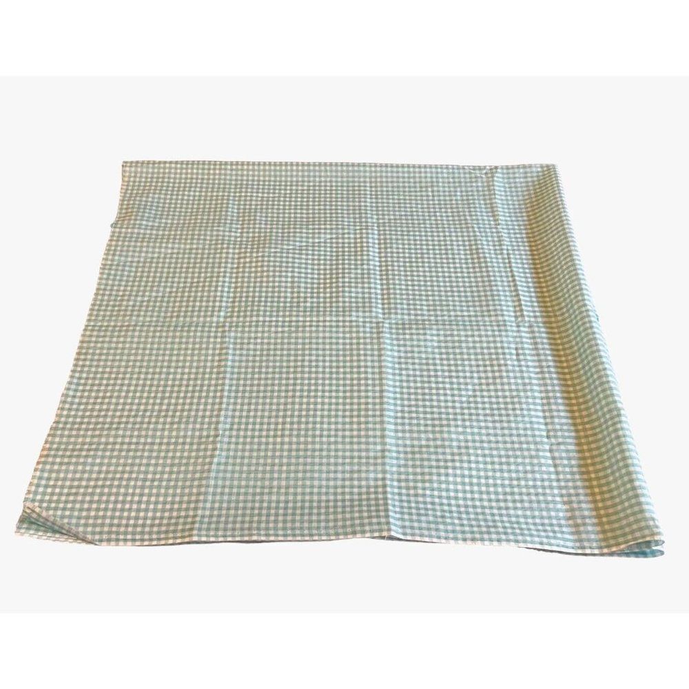 Lot of Fabric 1 yard Gingham Stretchy Fabric Blue and White 46x45 Crafts Sewing